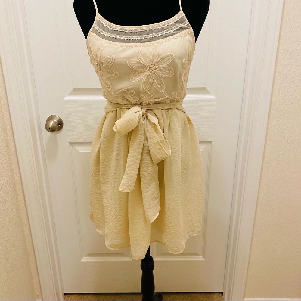 Ivory Dress with Detached Belt & Adjustable Straps